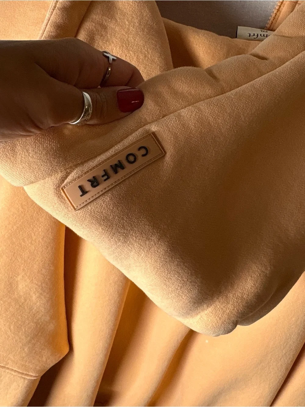Comfrt Pastel Zip Hoodie Sweatshirt Creamsicle Unsex 2XL